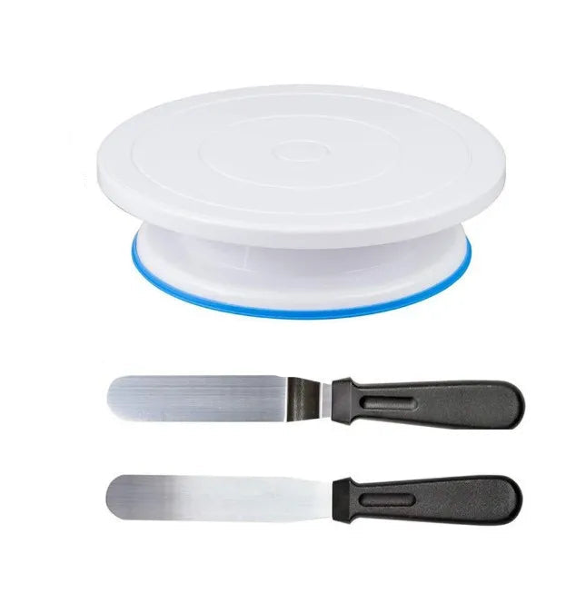 119-Piece Complete Cake Decorating Kit with Revolving Turntable and Piping Tips