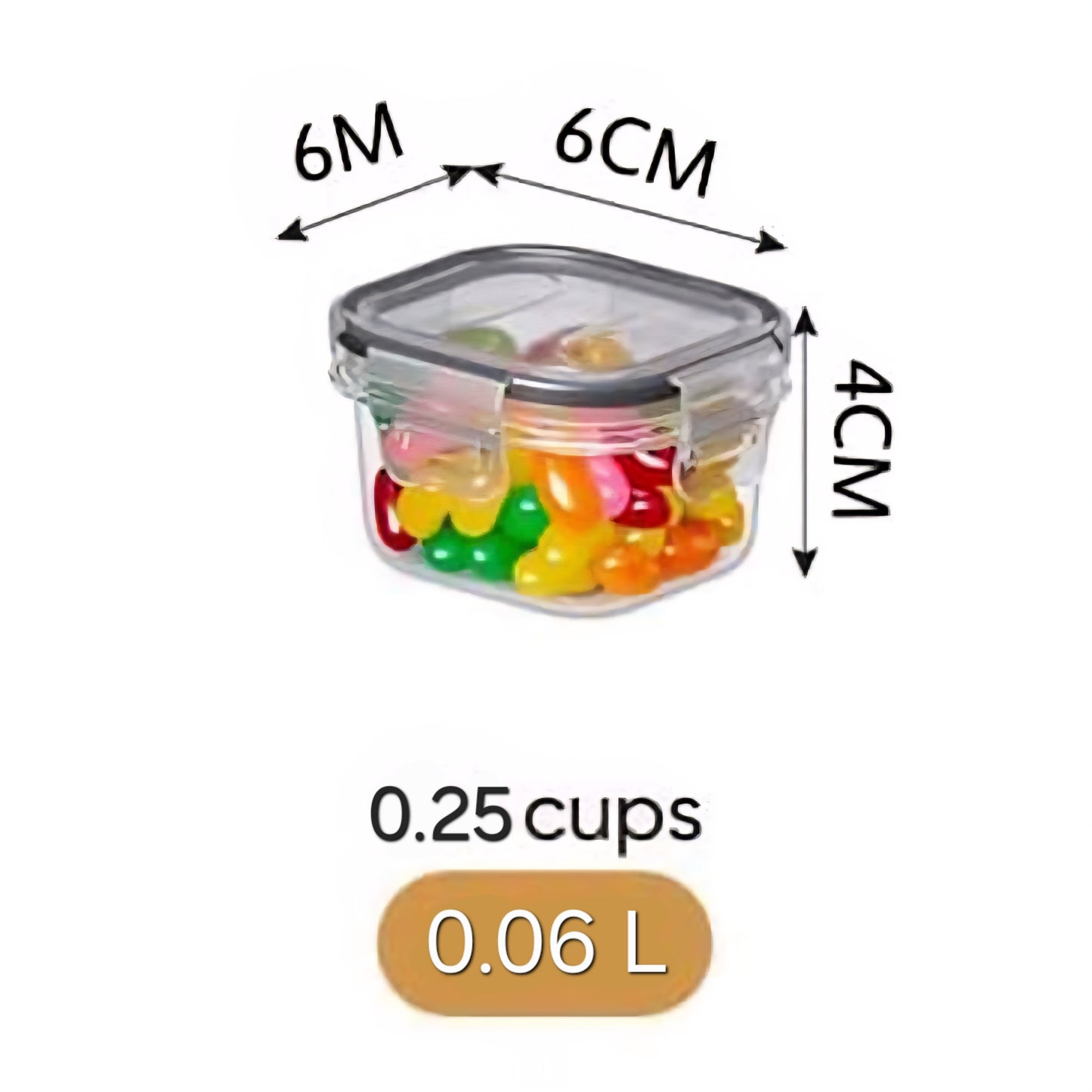 Plastic kitchen storage  0.06L BPA free